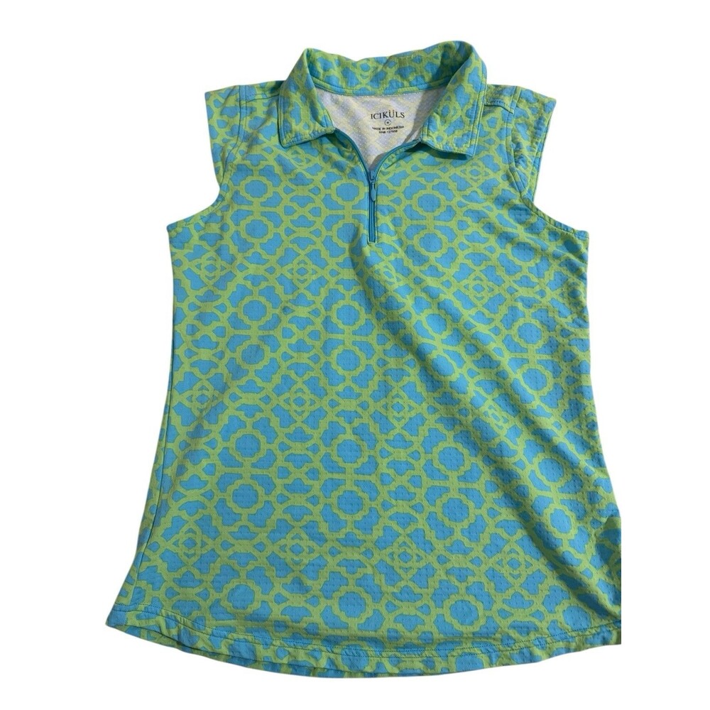 Ickuls Medium Women’s  Pullover Shirt Top  Tennis Pickleball Casual Blue Green